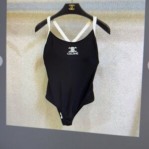 Celine Black and White Swimsuit